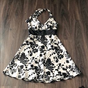 White House Black Market silk halter dress